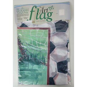 NIP Toland Art Yard Garden Flag Soccer Football‎ Goal 24x36